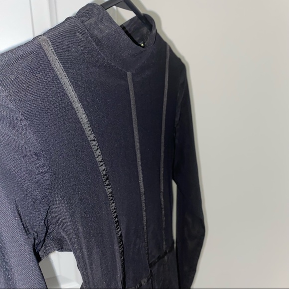 Black See-Through Long-Sleeve Body Suit - Picture 8 of 12